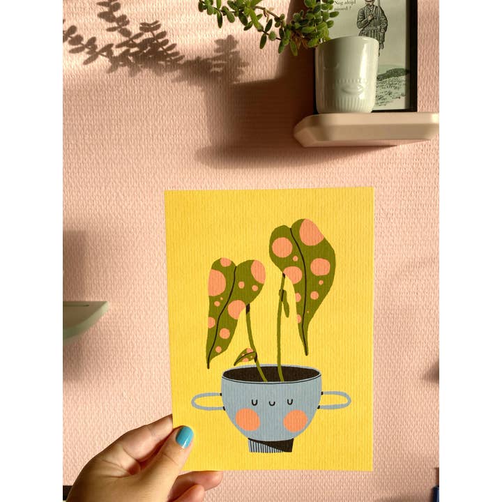 Bloemkolie - Venta al por mayor Ilustración - Lámina A5 planta polka dot / póster de ilustración botánica1
