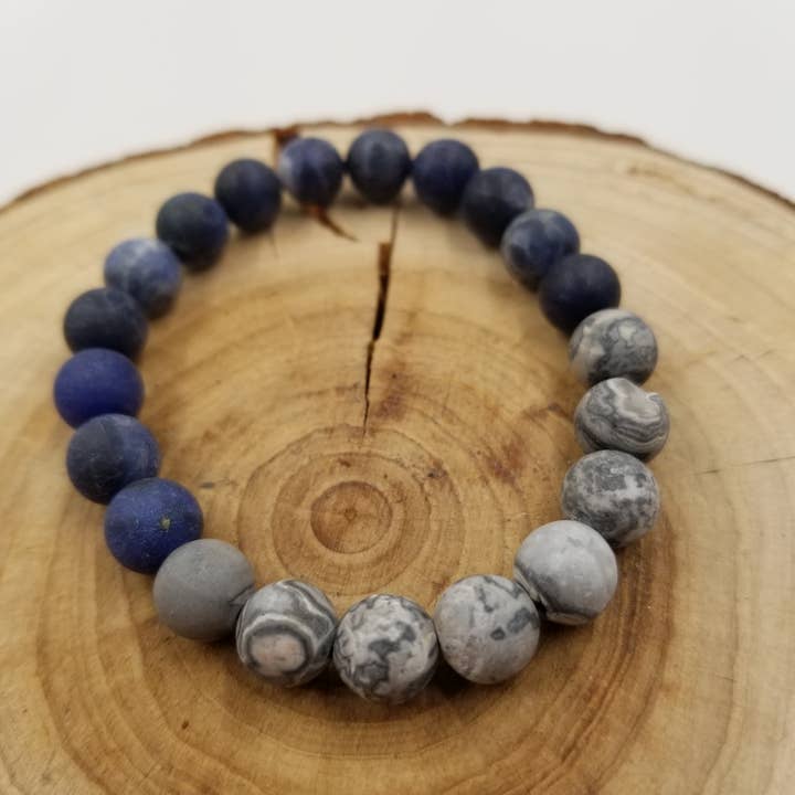 CHAKRA JEWELRY – wholesale Beaded bracelet – Natural Stone Ocean Style Yoga Bracelet1