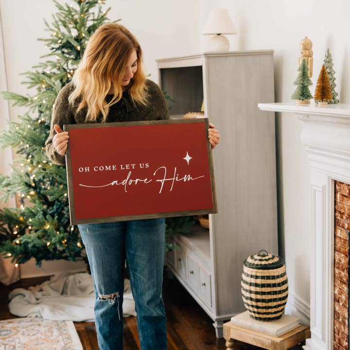 Joyfully Said - Wholesale Christmas Wall Art - Let Us Adore Him3