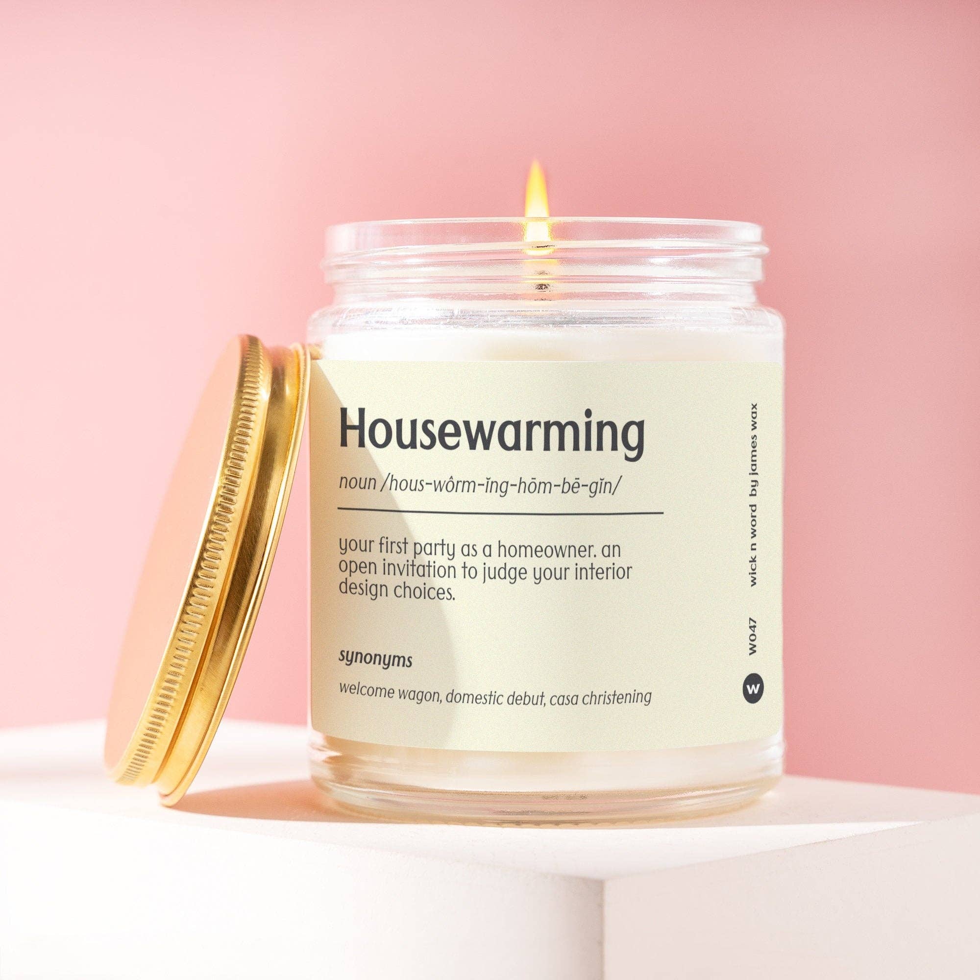 Wick n Word - Venta al por mayor Velas en tarros - Regalo personalizado de inauguración de la casa, definición de vela, regalo para fiesta de inauguración de casa, regalo divertido, regalo navideño W0470