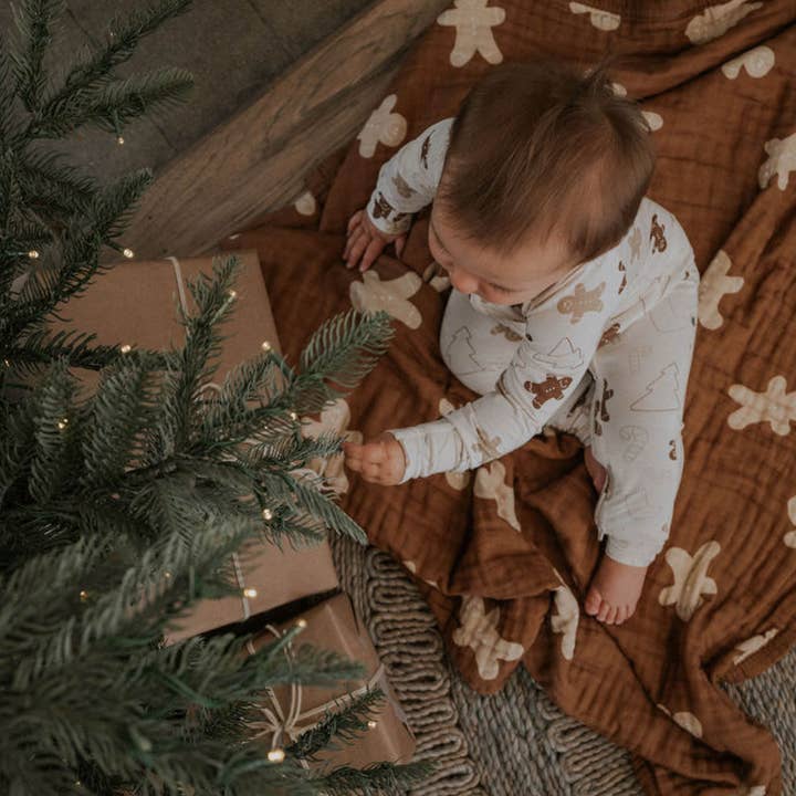 Everyday Leisure - Wholesale Romper - Kids - Gingerbread | Bamboo Zip Romper