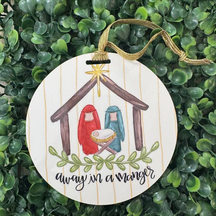 Away In A Manger Christmas Ornament for wholesale by Boutique Unique