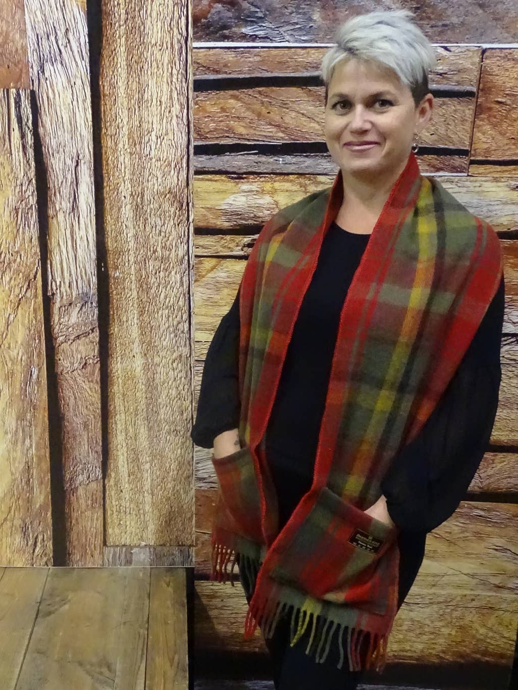 Patrick King Woollen Company - Wholesale Scarf - Unisex - Dark Maple Pocket Scarf2