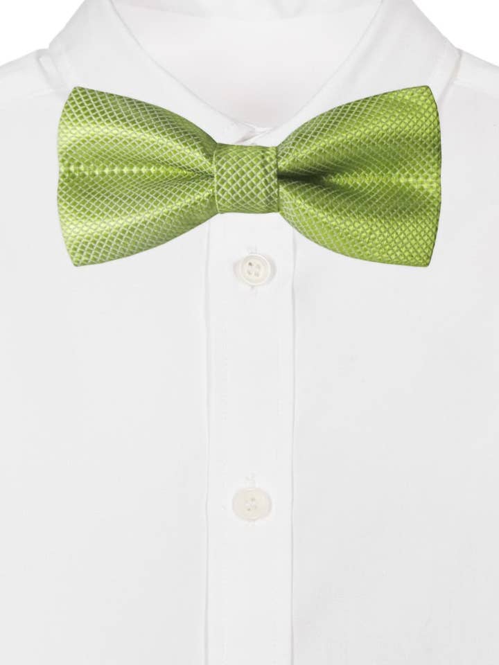 GRAVATA BORRETA RAYON PARA MENINO VERDE LIMÃO por atacado de Josvil