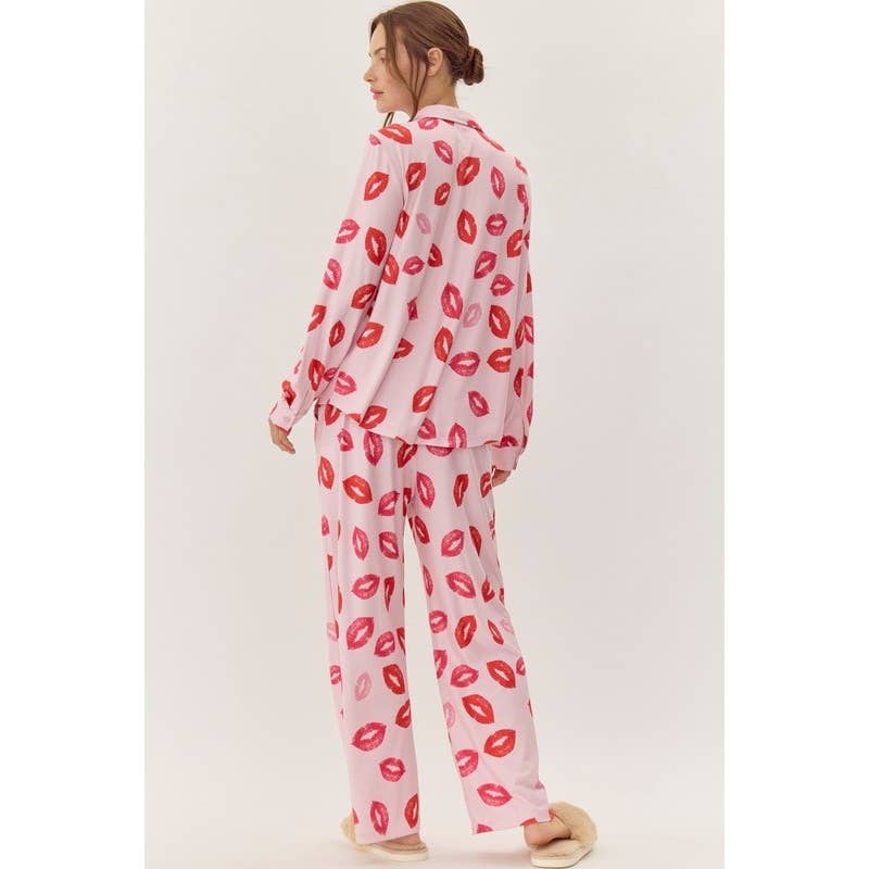 STYLE USA - Wholesale Sleepwear Set - Women's - NEW Lip Print Pajama Set3