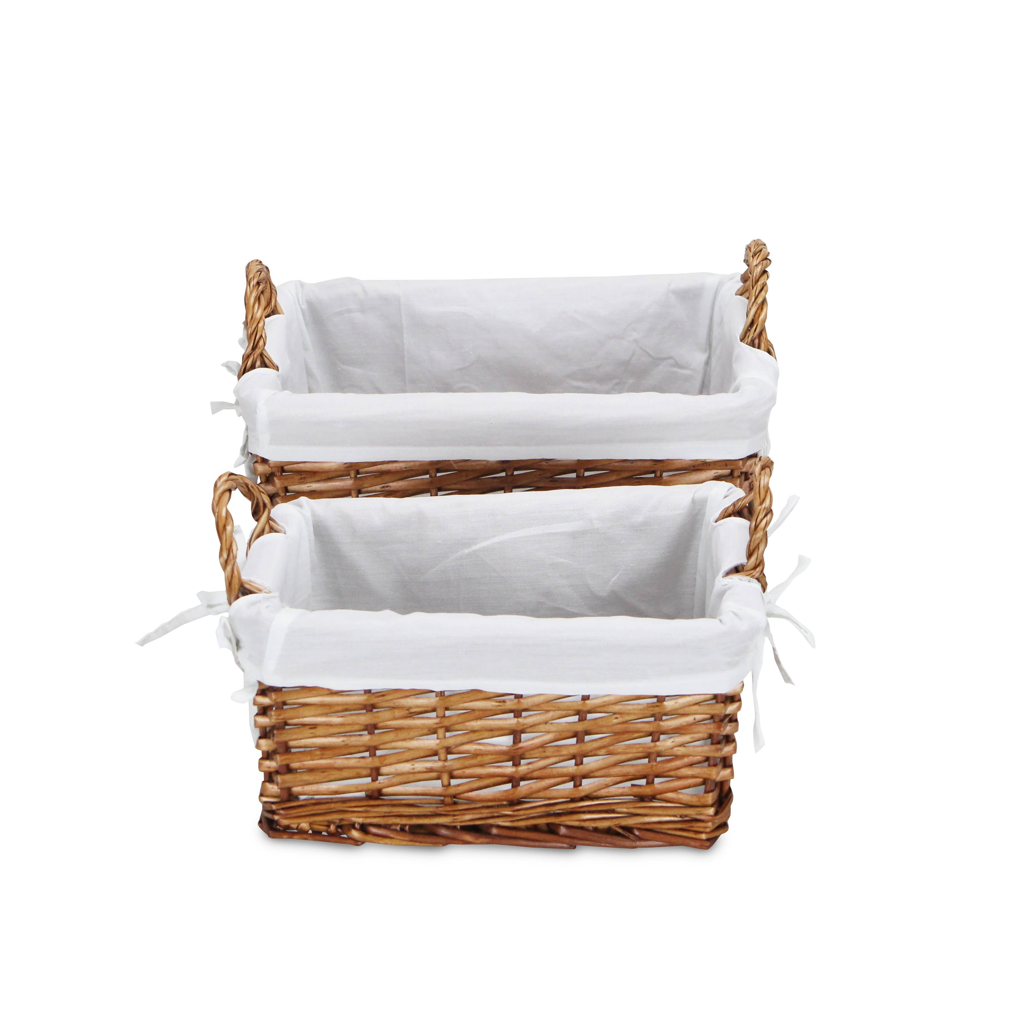 Cheungs Home Decor - Wholesale Food Gift Basket - Oreni 2 Piece Lined Rectangle Baskets9