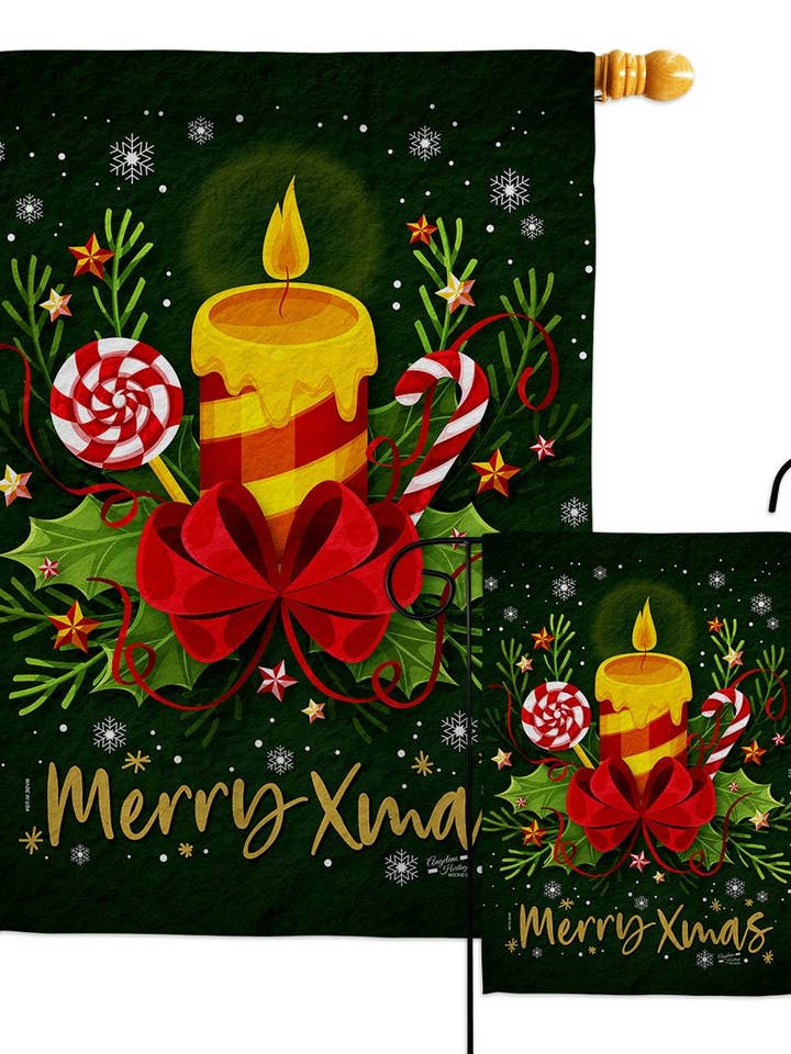 Flag Xmas Candles Christmas Sweet Garden House 2-Sided Home for wholesale by Two Group Flag Co
