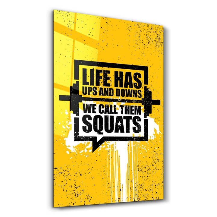 La vie a des hauts et des bas | Art mural en verre motivant pour la vente par Artdesigna KG