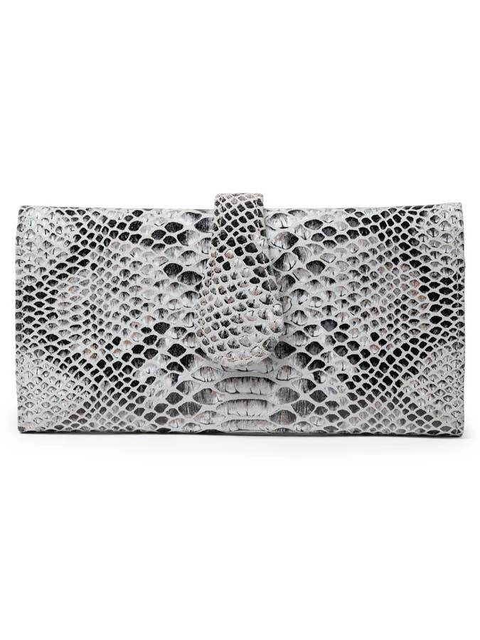 Carteira Mila Trifold - Ebony Snake por atacado de CoFi Leathers