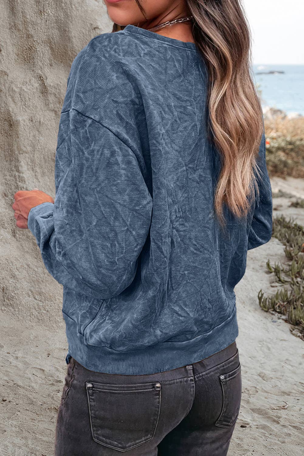 Aapparella - Wholesale Sweatshirt - Women's - Saved by grace Embroidery Mineral Wash Sweatshirt | S-XL8