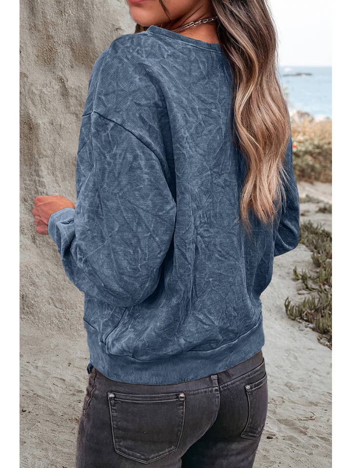 Aapparella - Wholesale Sweatshirt - Women's - Saved by grace Embroidery Mineral Wash Sweatshirt | S-XL8