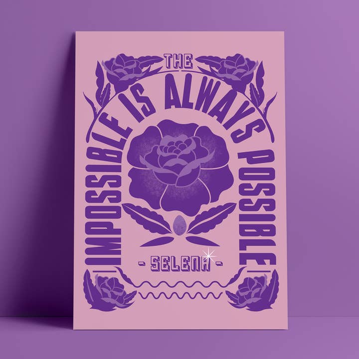Impossible is Possible - 8.5x11 Wall Print - Latina Owned for wholesale by Con Ganas Collective