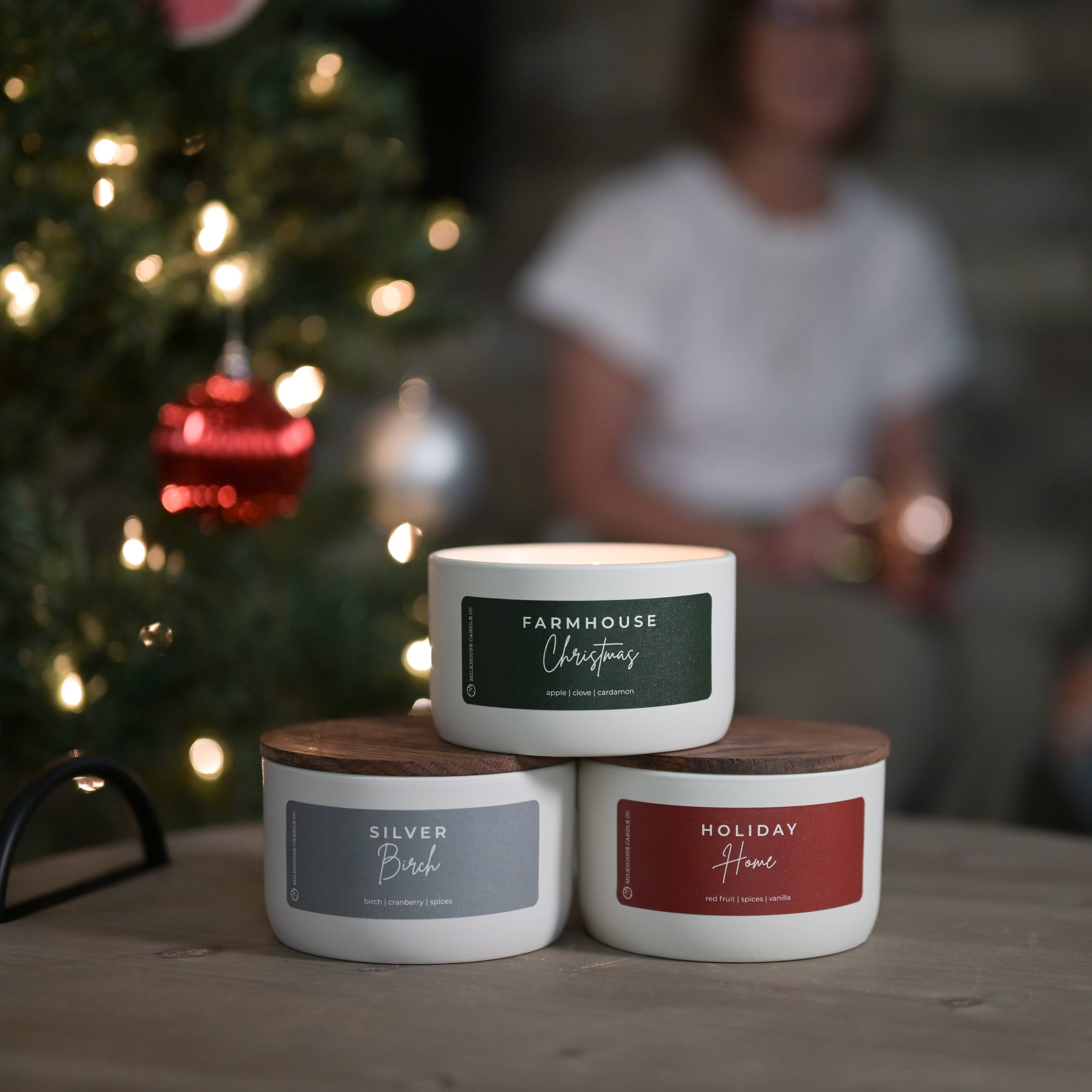 Milkhouse Candle Company - Vente Bougie en bocal - Noël à la Ferme | Bougie Signature 10 oz1