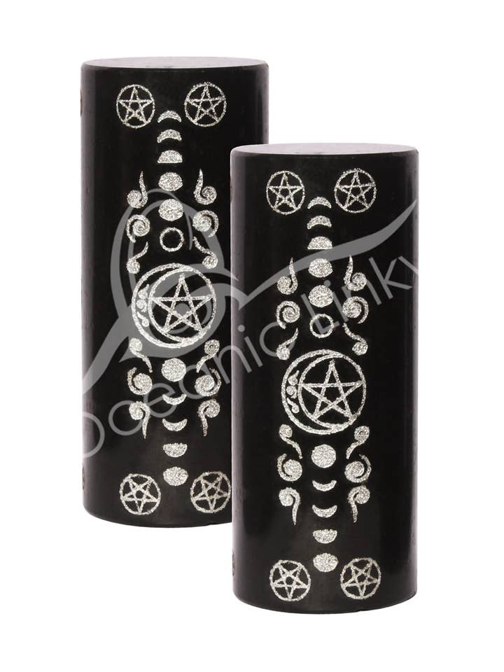 (PK 2)MEDITATION CHARGER CYLINDER - TOURMALINE, BLACK PENTAC for wholesale by Oceanic Linkways Inc