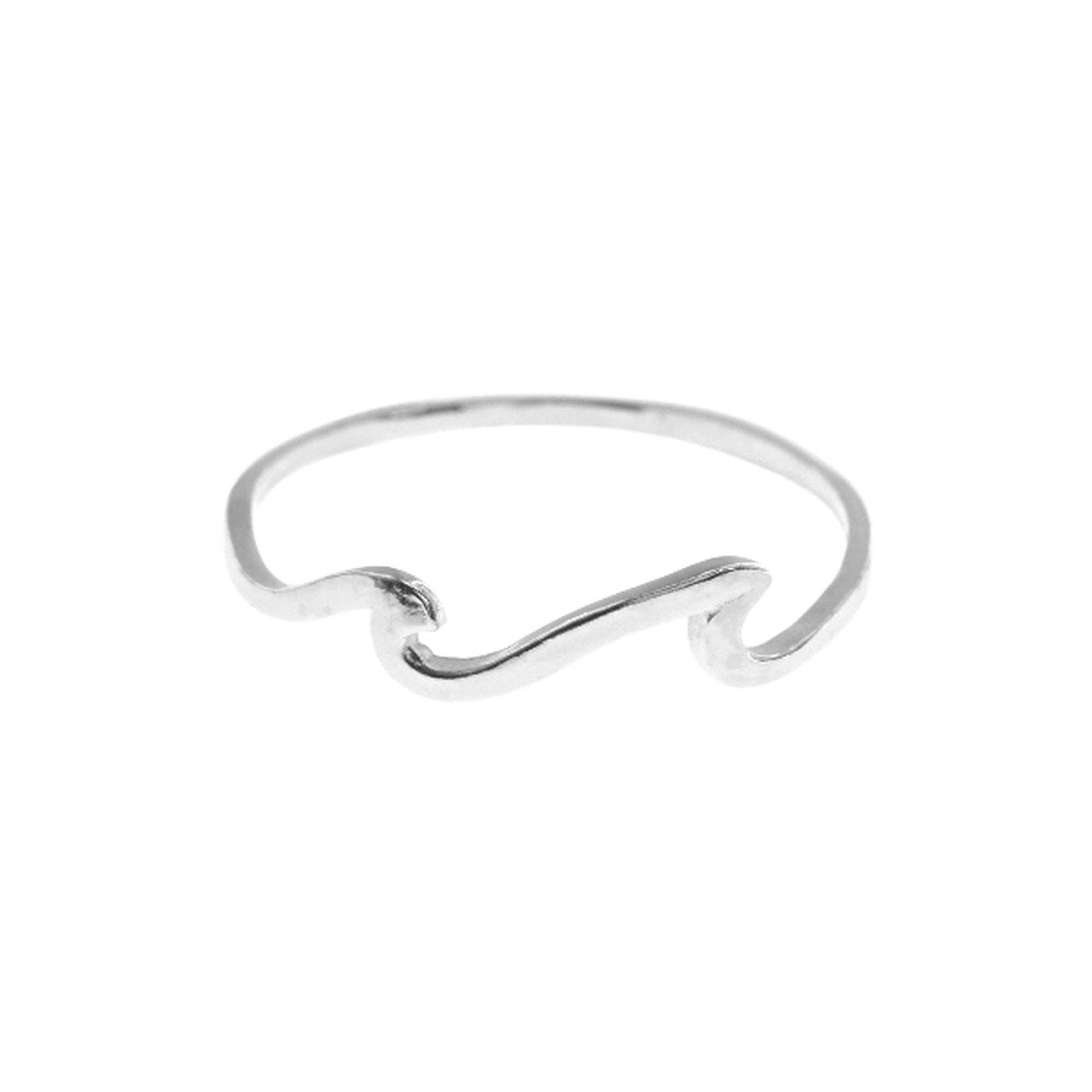 Kali Ma Designs - Sterling Silver Jewellery – wholesale Band/stacked ring – Smile double wave ring1