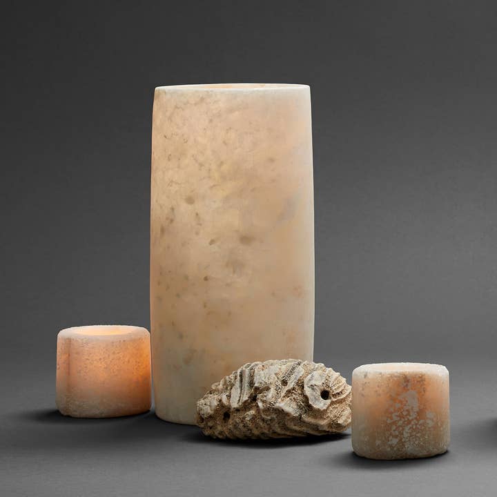 Bougeoirs Ronds en Sel pour la vente par Bloomist