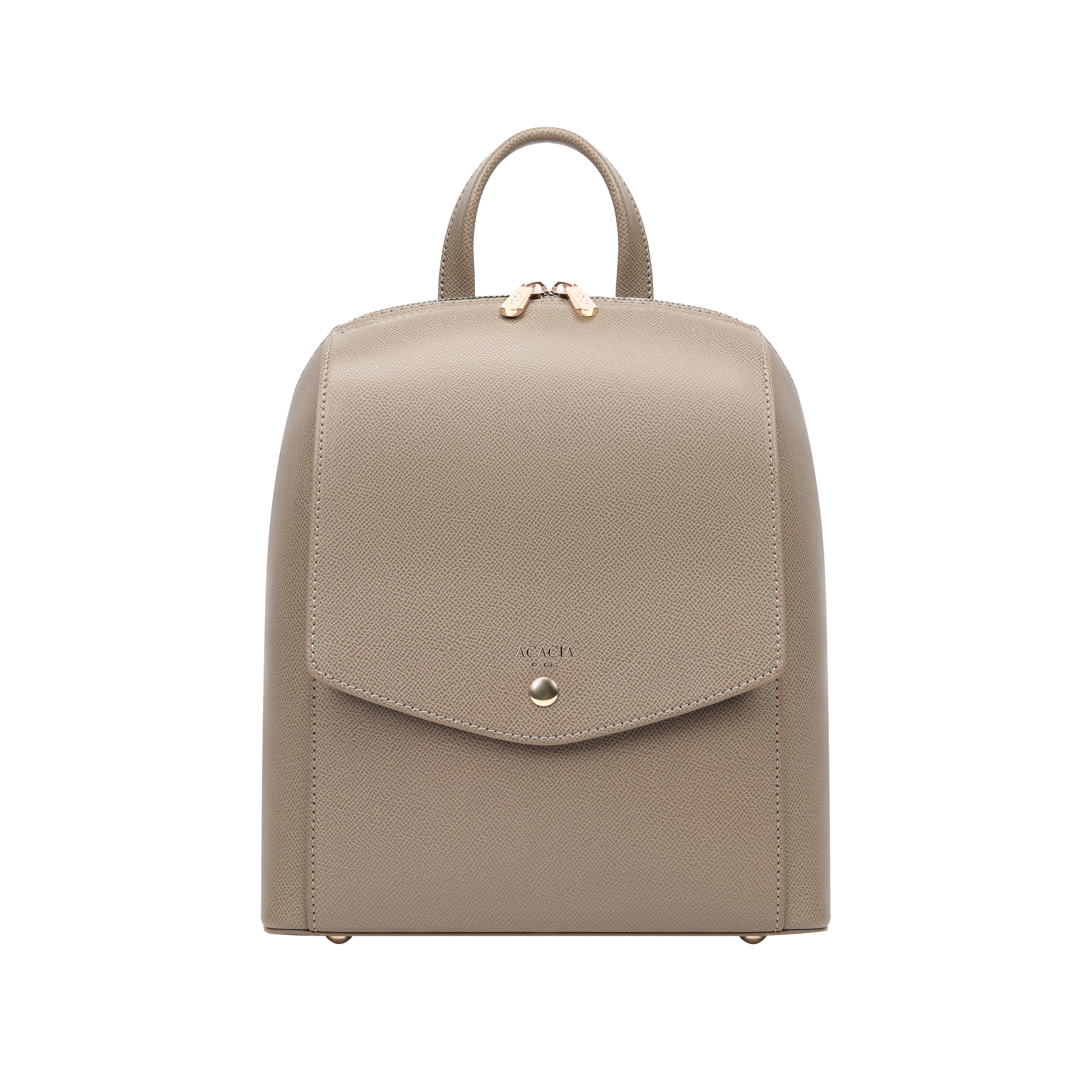 ACACIA(Formerly OLA) - Wholesale Backpack – Women's - Violet Taupe Backpack with Gold Hardware