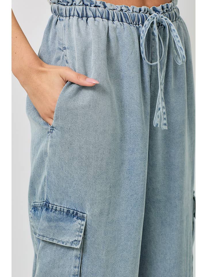 Mystree - Wholesale Pants - Women's - 60938 Tencel Wide Leg Cargo Pants13