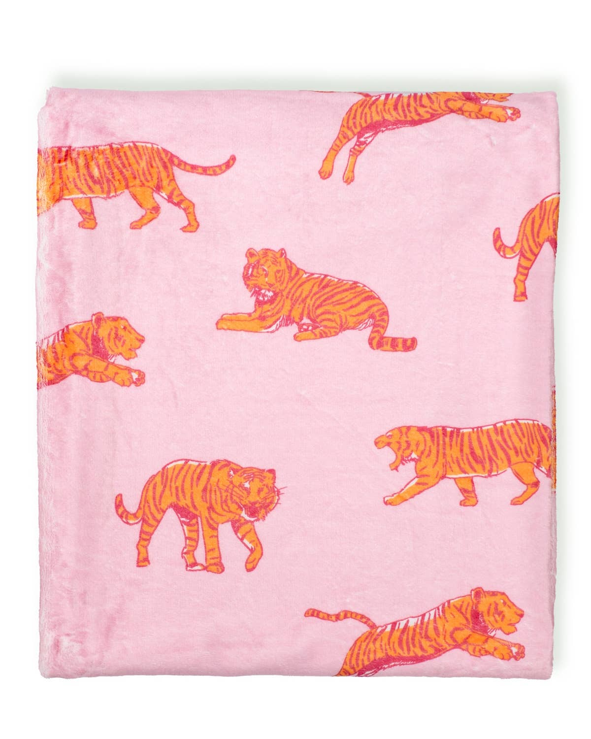 The Royal Standard - Wholesale Decoratiedeken - Tijger Wandeling Gooi   Roze/Oranje   50x600