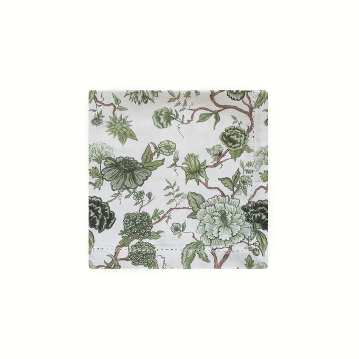 Willamere - Wholesale Dinner & Cloth Napkin - Florence Floral Napkins, Set of Four Fern7
