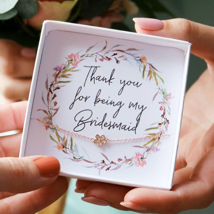 Flower Bracelet Bridesmaid Gift for wholesale by Junk Jewels Ltd