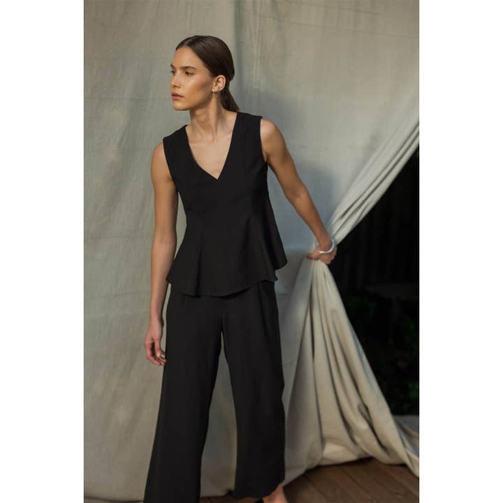 V-NECK PEPLUM TOP for wholesale by FUN2FUN