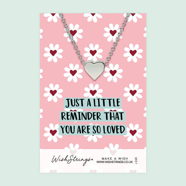 WishStrings - Wholesale Pendant/charm necklace - SO LOVED - Heart Necklace - J263
