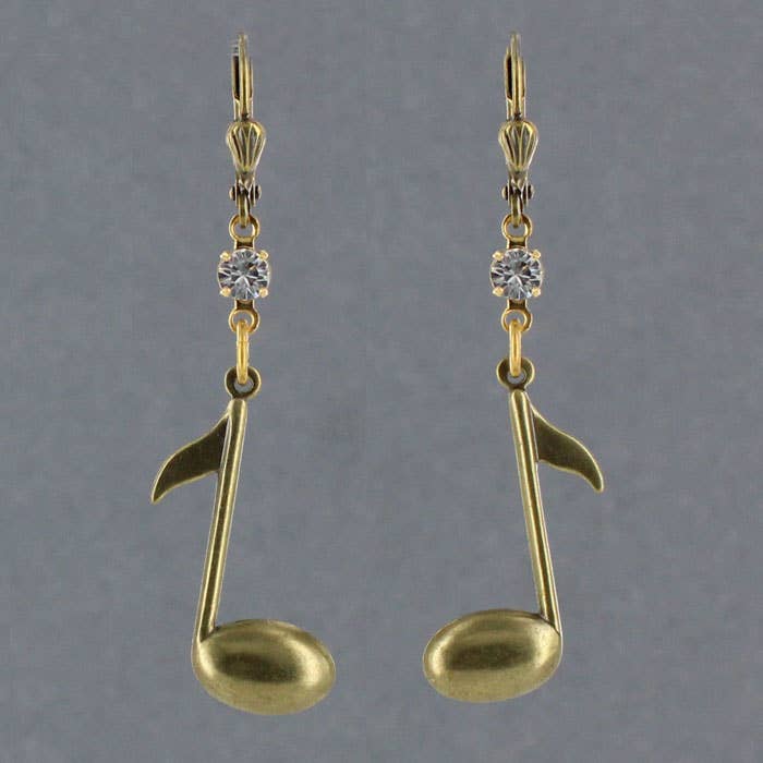 Sadie Green's Jewelry - Vente Boucles d'oreilles pendantes - Boucle d'oreille Eighth Note 1013-STM