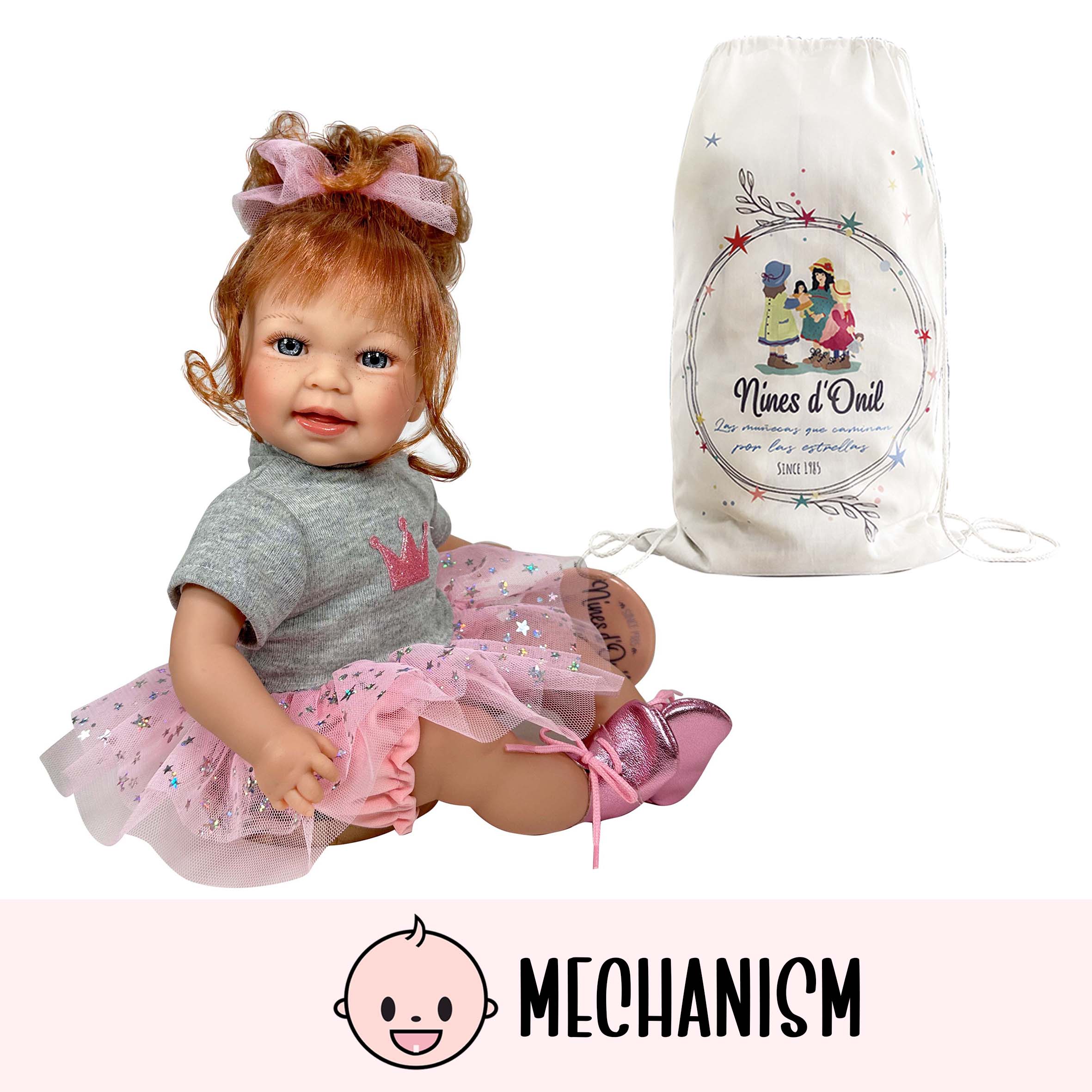 Nines Artesanals d'Onil Dolls - Wholesale Doll - Kids - LITTLE SUSI GLITTER REDHAIR DOLL1