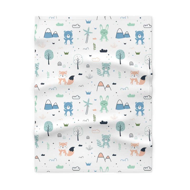 Manta para bebé - Diseño de animales del bosque con zorro para venta al por mayor de Happymom