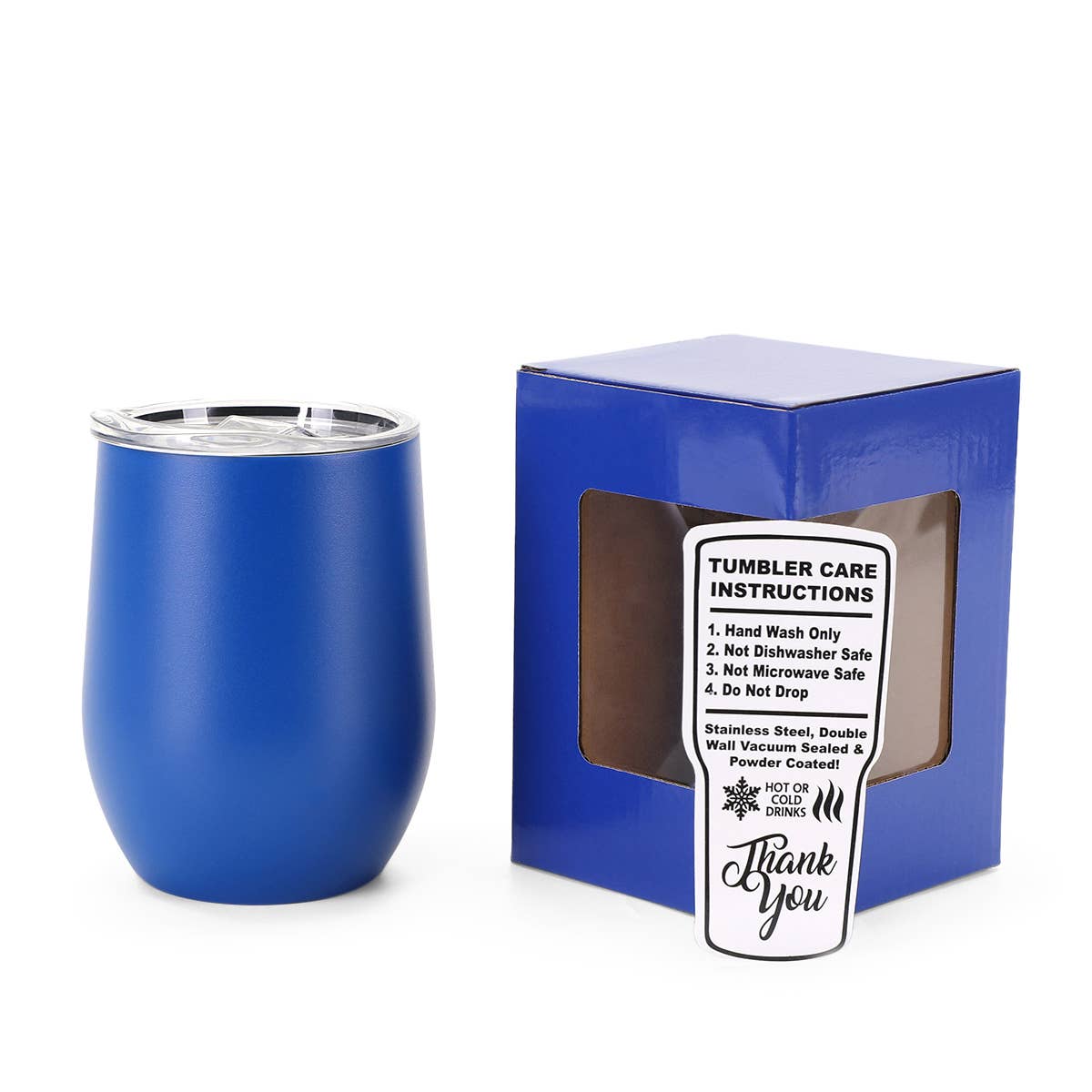 MakerFlo - Wholesale Wine Glass - Makerflo 12 oz Powder Coated Wine Tumbler - Laser Engraving12