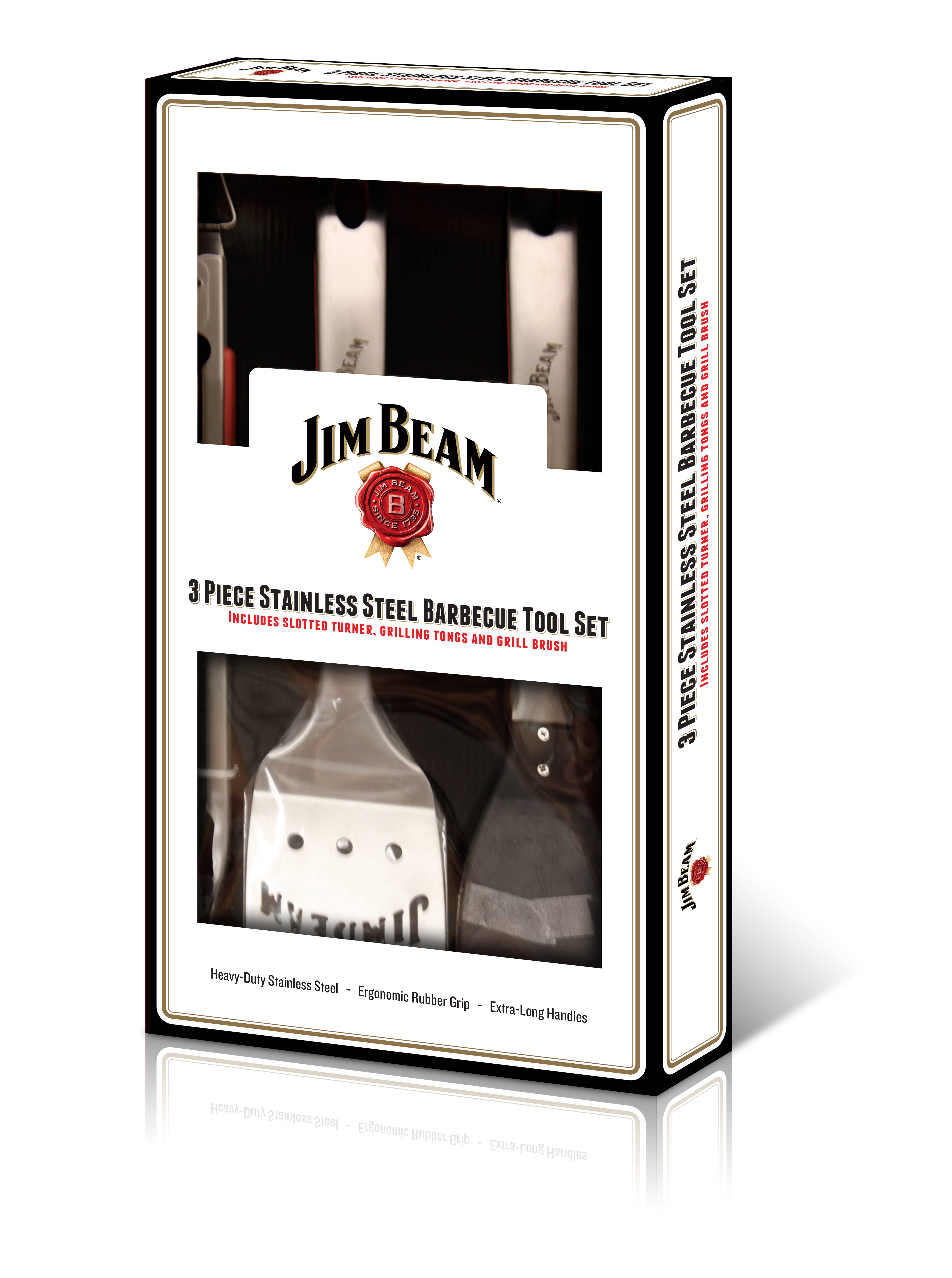 Style Asia - Wholesale Outdoor Grill Tools - Jim Beam Soft Grip Handle Grilling Tools Set (3-Piece)1