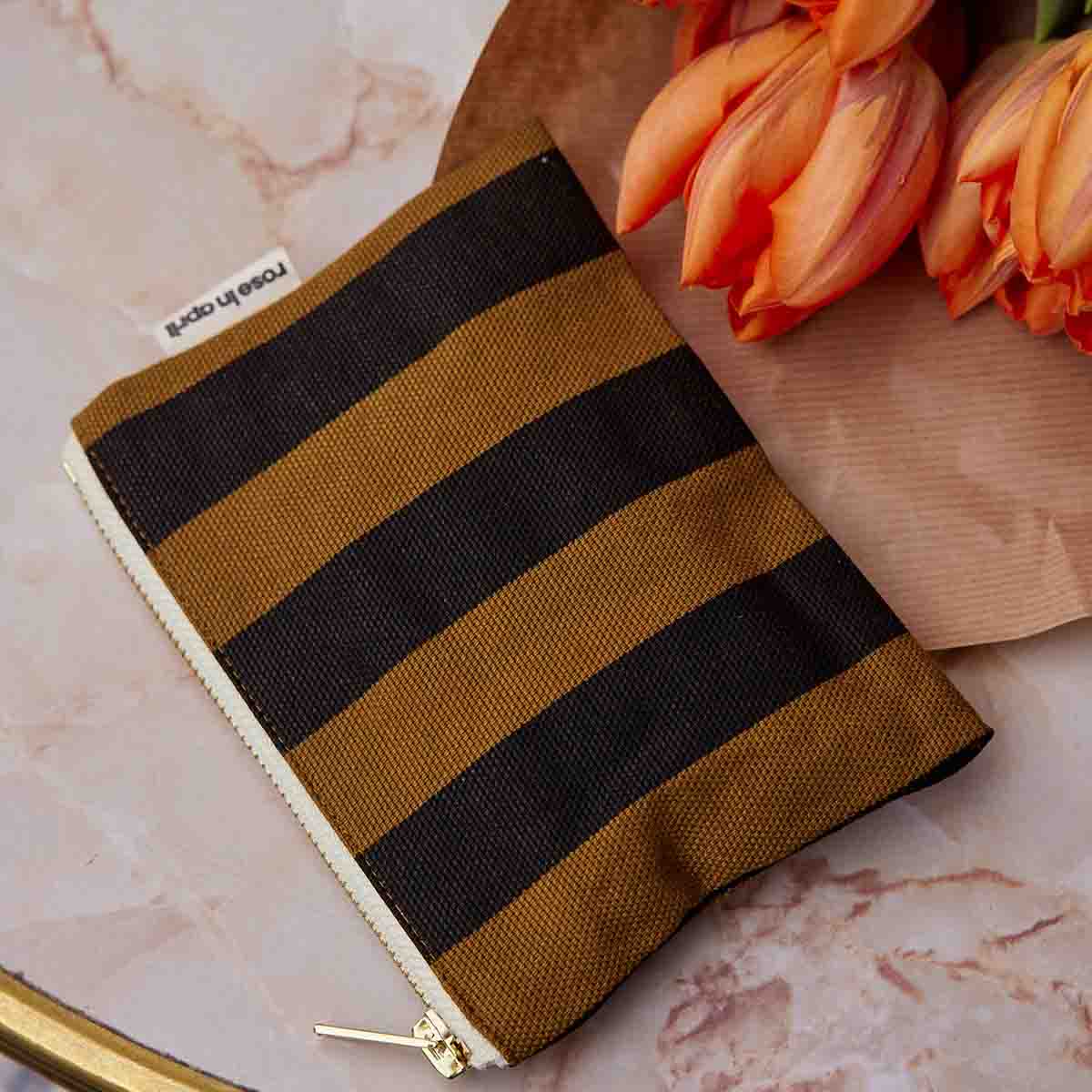 Rose in April - Wholesale Coin Purse - Women's - MARIE PURSE STRIPES CUMIN1