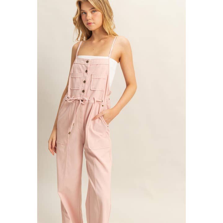 HYFVE - Wholesale Jumpsuit - Women's - HF24E170-Front Button Washed Twill Overall