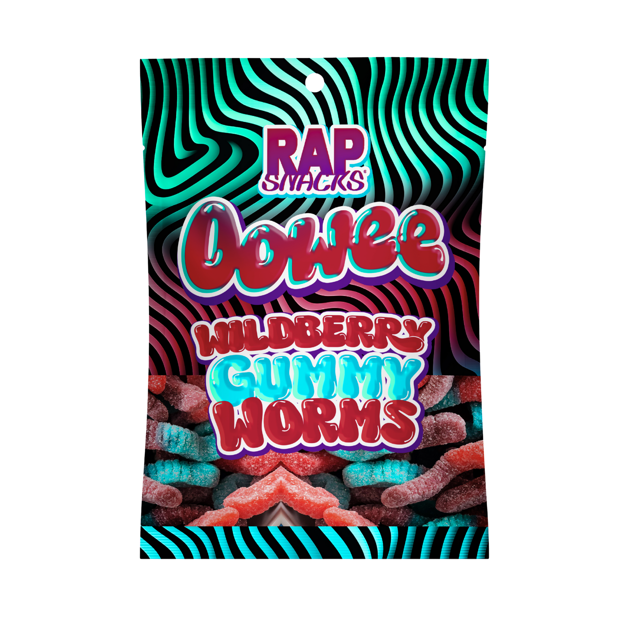 Rap Snacks - Vendita all'ingrosso Caramelle gommose - Rap Snacks Oowee Vermi alla Frutta di Bosco (150g)1