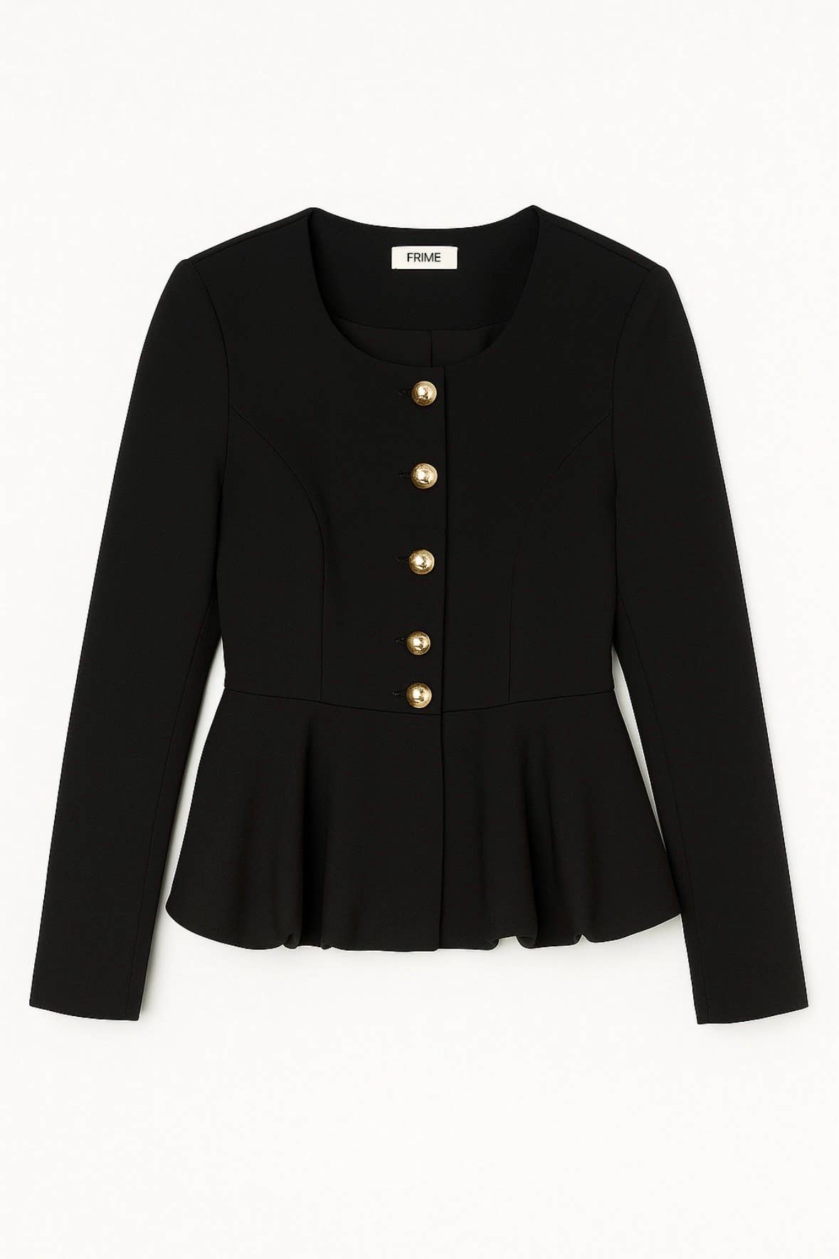 Frime - Wholesale Jacket - Women's - Peplum jacket with gold buttons - 32676