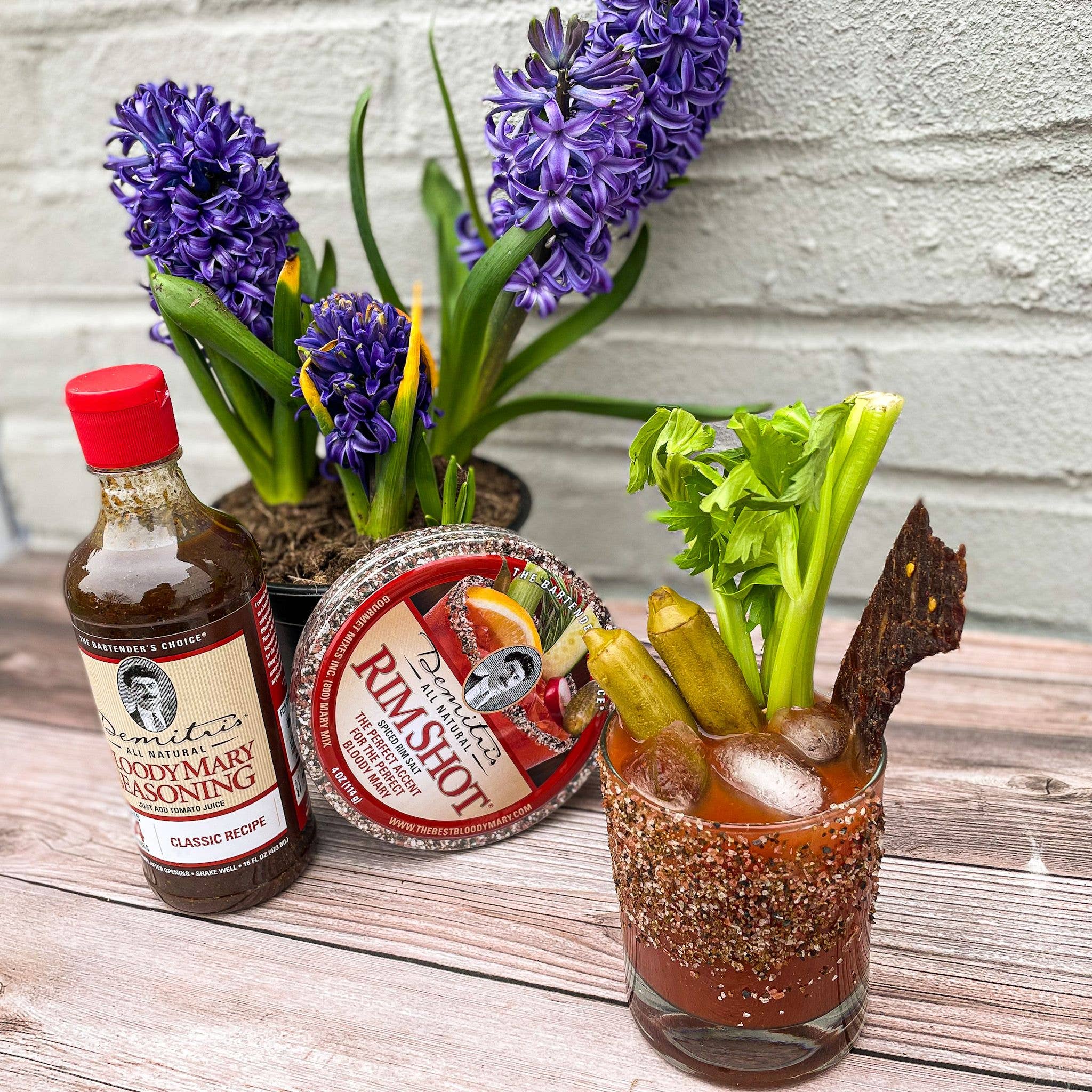 Demitri's Gourmet Mixes - Wholesale Salt - 4oz Original Rimshot Salt Tin (Case of 8 4oz Tins)3