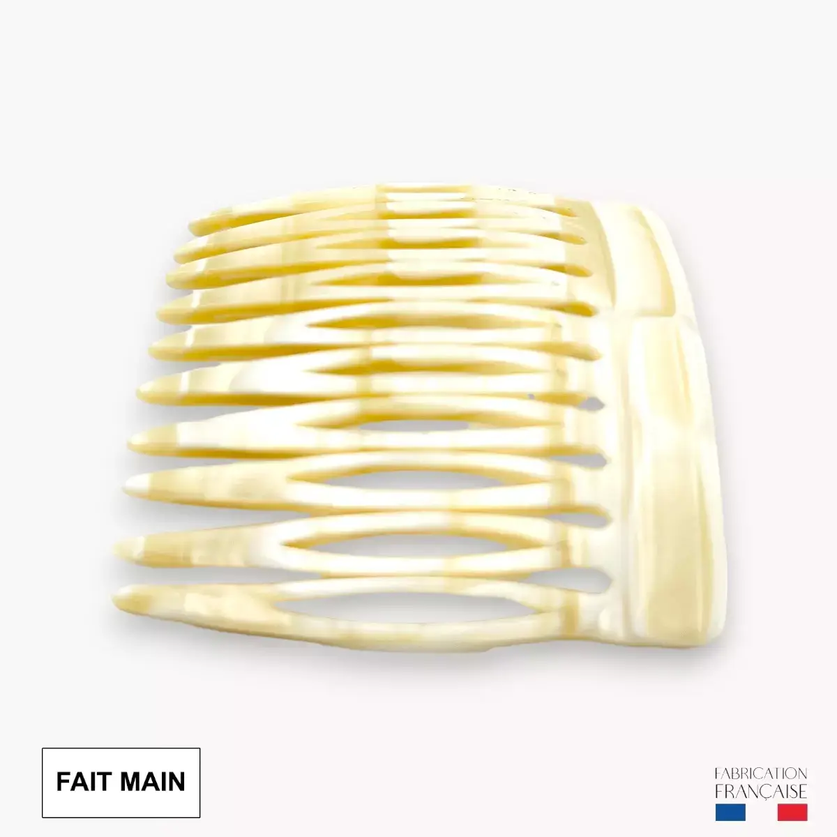 Pique et Pince - Wholesale Hair Accessories Set - Women's - 10-tooth hair comb - Alba - Handmade in France2