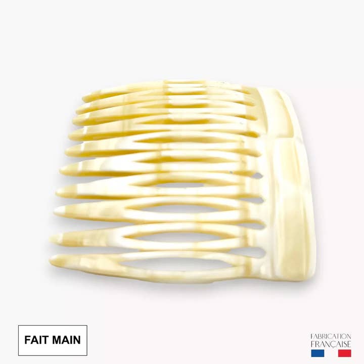 Pique et Pince - Wholesale Hair Accessories Set - Women's - 10-tooth hair comb - Alba - Handmade in France2