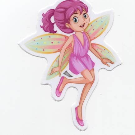 Pink Fairy Sticker, 3" x 3" for wholesale by Denali & Co.