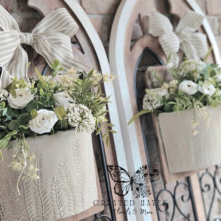 Created Haven - Wholesale Artificial Flowers - Keep It Neutral Floral Arrangement/ Wall Arches 5