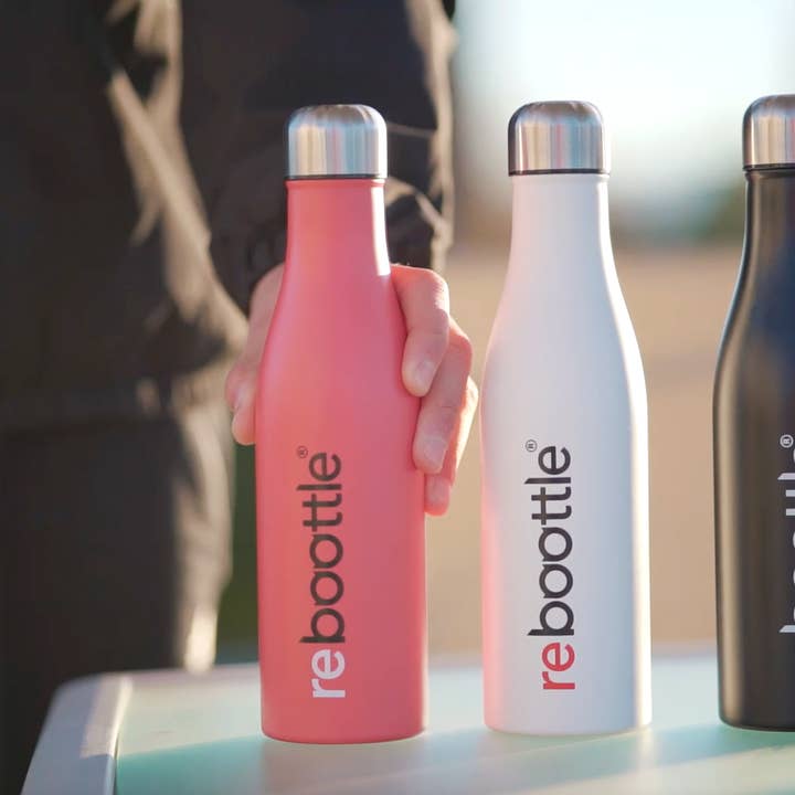 Reboottle - Vendita all'ingrosso Borracce - Borraccia in acciaio inox THERMO WHITE per bevande calde e fredde4