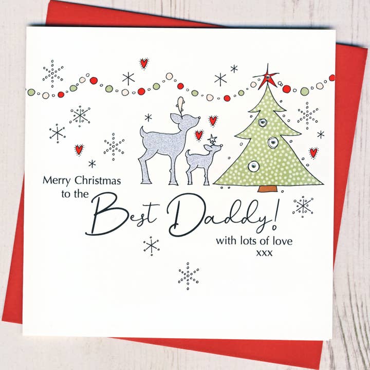 Merry Christmas To The Best Daddy Card for wholesale by Eggbert & Daisy