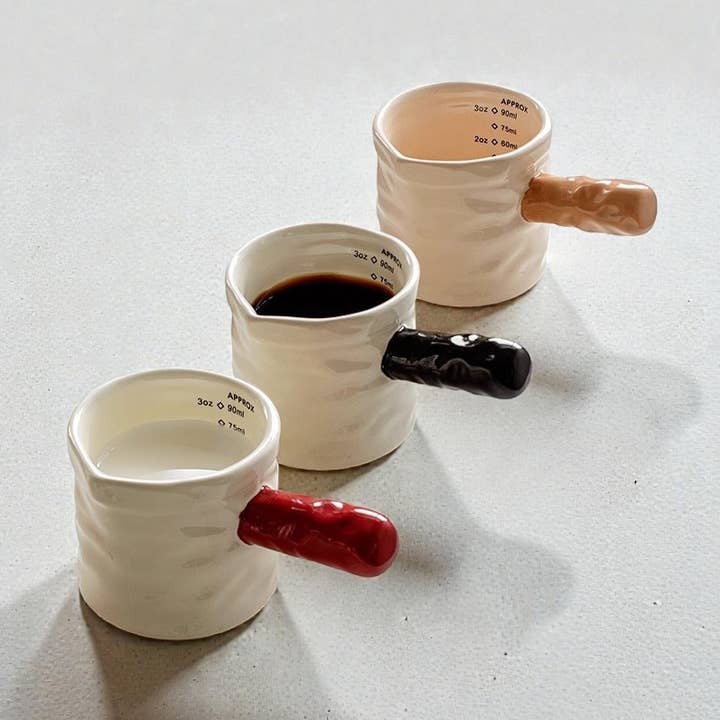 Ceramic Espresso Milk Pitcher with Measurement Marks for wholesale by Homerely (We Cover All Import Duties)