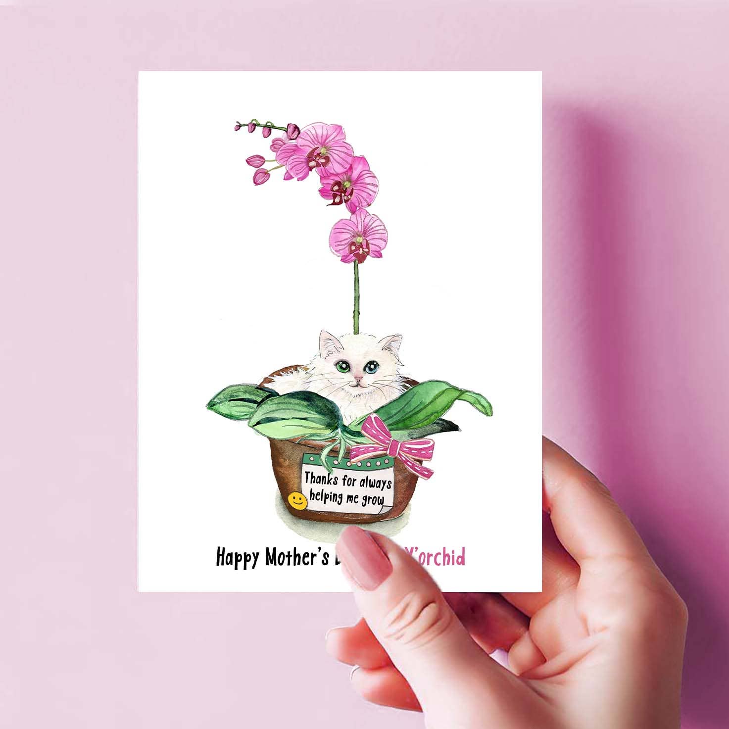 Liyana Studio - Venta al por mayor Tarjetas del Día de la Madre - Tu mamá orquídea - Tarjeta divertida para el Día de la Madre1