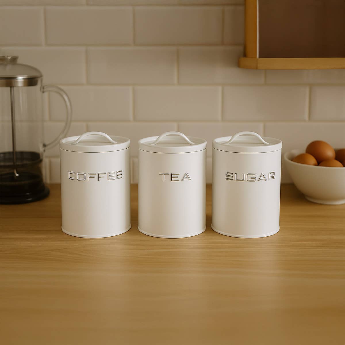 AULICA - Wholesale Food Storage Container - White and silver coffee box 11x11x15cm1