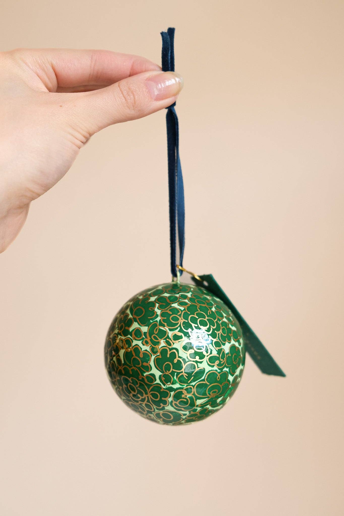 East End Press – wholesale Ornament – UK/EU: Emerald Green and Gold Bauble0