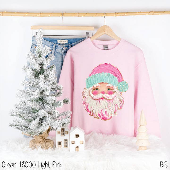 FC Pink Hand Painted Santa #BS8722 for wholesale by Bama Screens