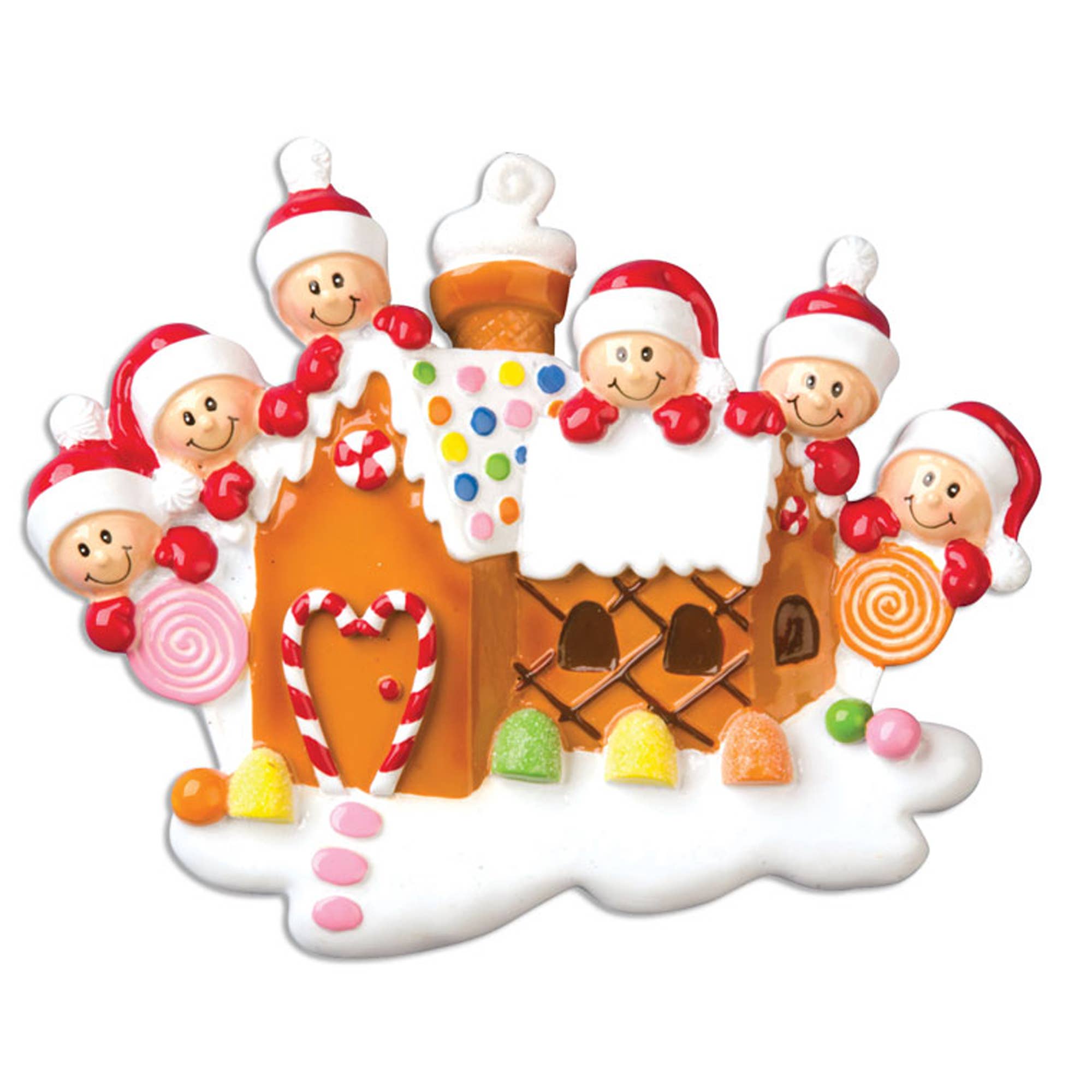 PolarX Ornaments - Wholesale Ornament - Gingerbread House Family Personalized Ornament3