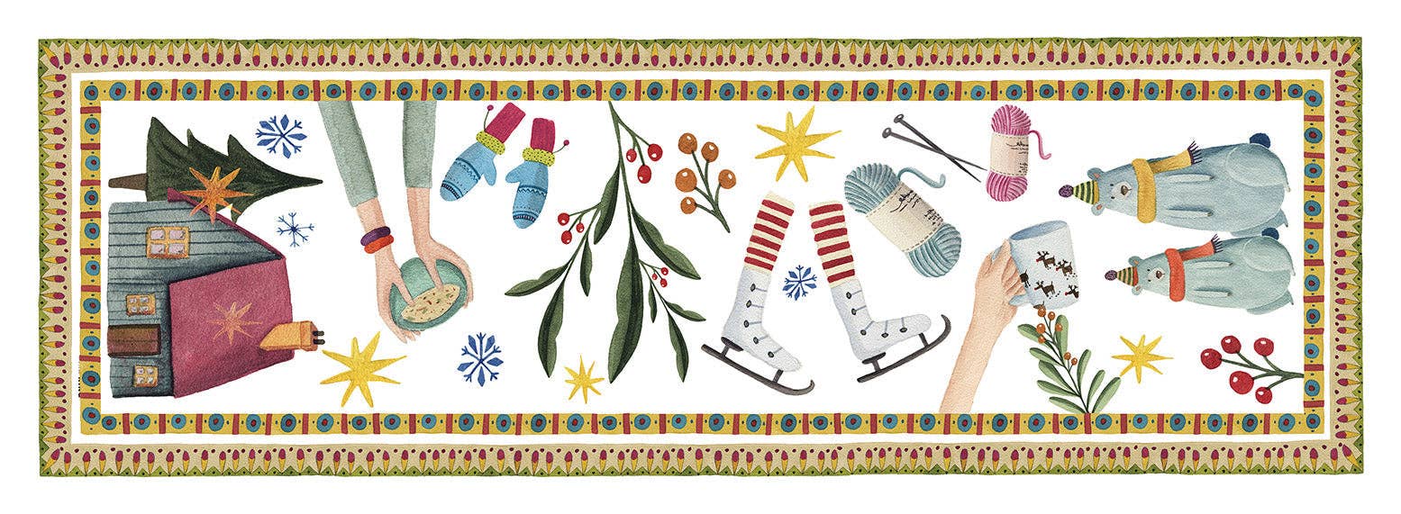 The Napking – Engroshandel Bordløber – Bomuldssatinløber Vinterfest0